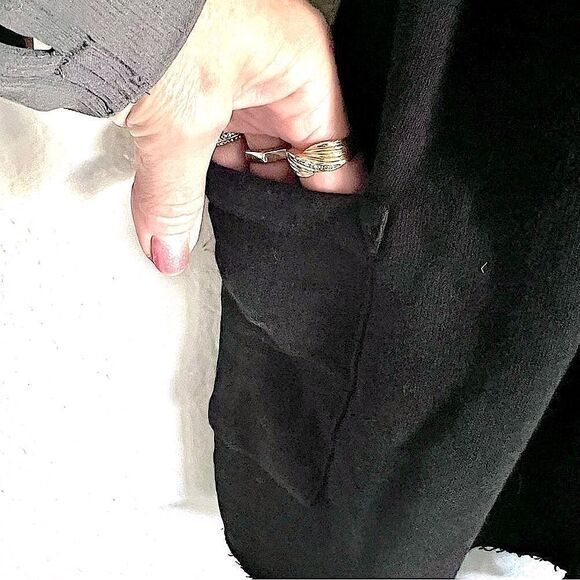 Anthropologie black summer tank dress w/ pockets cotton stretch NWT M/L - Picture 10 of 16